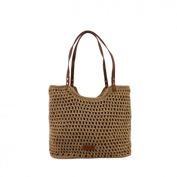 Bolso Tote De Hombro Crochet 
